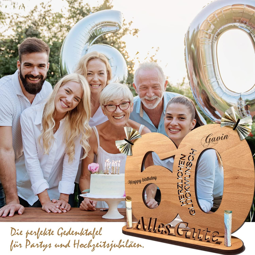 Holzschild Gästebuch Geburtstag Holz - 2023 Geburtstag Jubiläum für Jahre Mann Frau Holz Schild Gäst