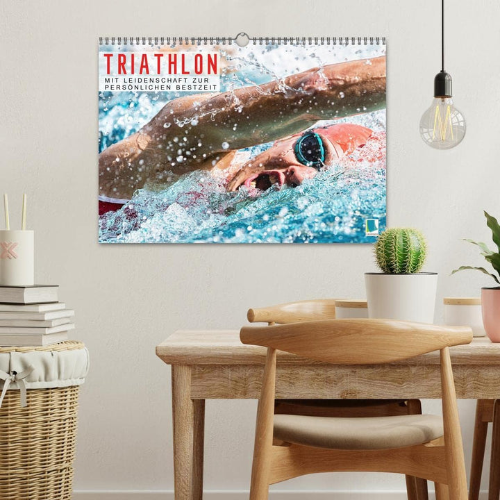 Triathlon: Mit Leidenschaft zur persönlichen Bestzeit (Wandkalender 2026 DIN A3 quer), CALVENDO Mona