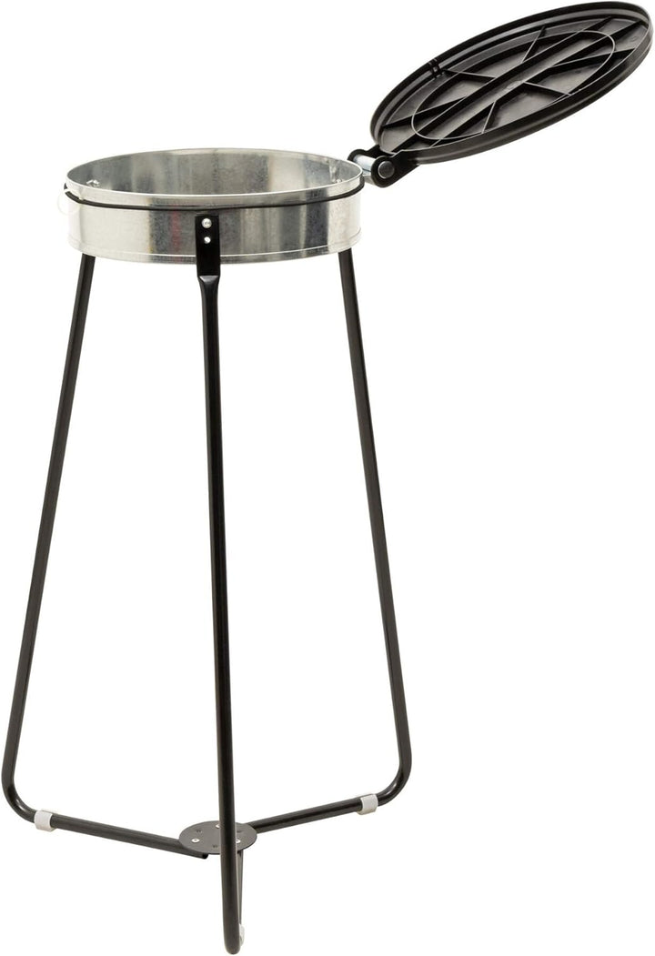 STIER Müllsackhalter, Müllsackständer, 120 Liter, aus stabilem, verzinktem Stahl, mit praktischem Sp