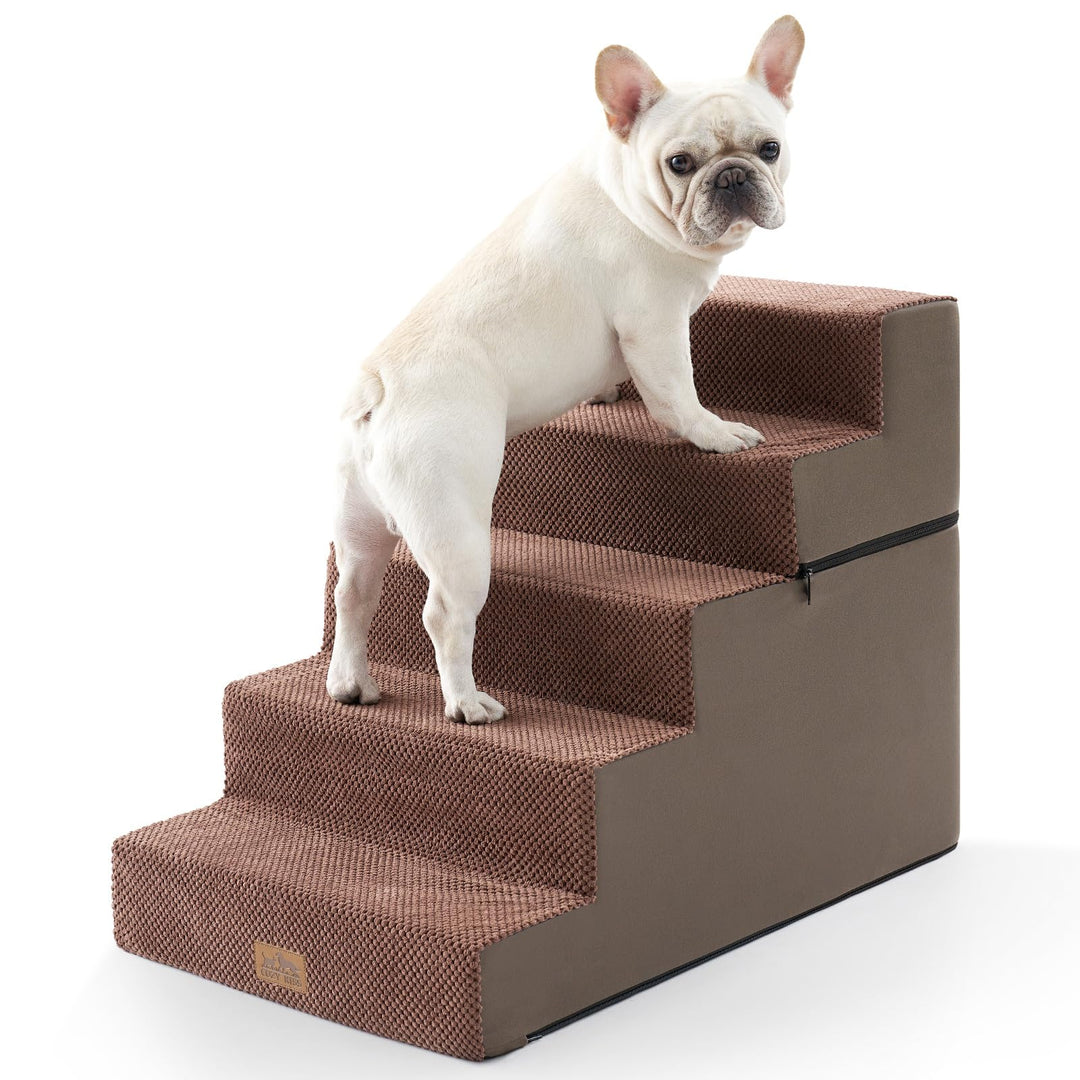 Hundetreppe, 5 Stufen Multifunktionale aus Hochdichtem Schaumstoff für Bett Couch Sofa, 60cm Hoch Ab
