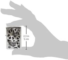 Zippo Feuerzeug 2004313 Voronoi Benzinfeuerzeug, Messing, Edelstahloptik, 1 x 3,5 x 5,5 cm