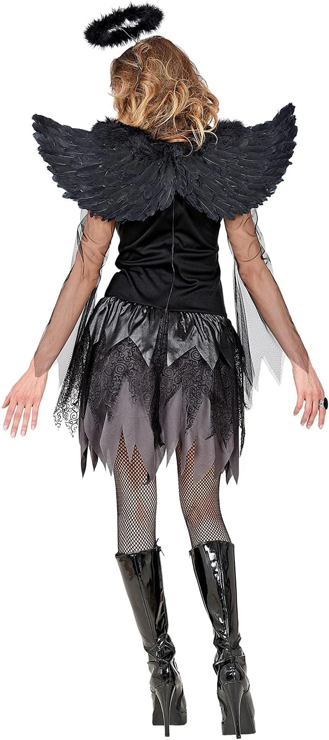 "DARK ANGEL" (dress, wings, halo) - (L), L