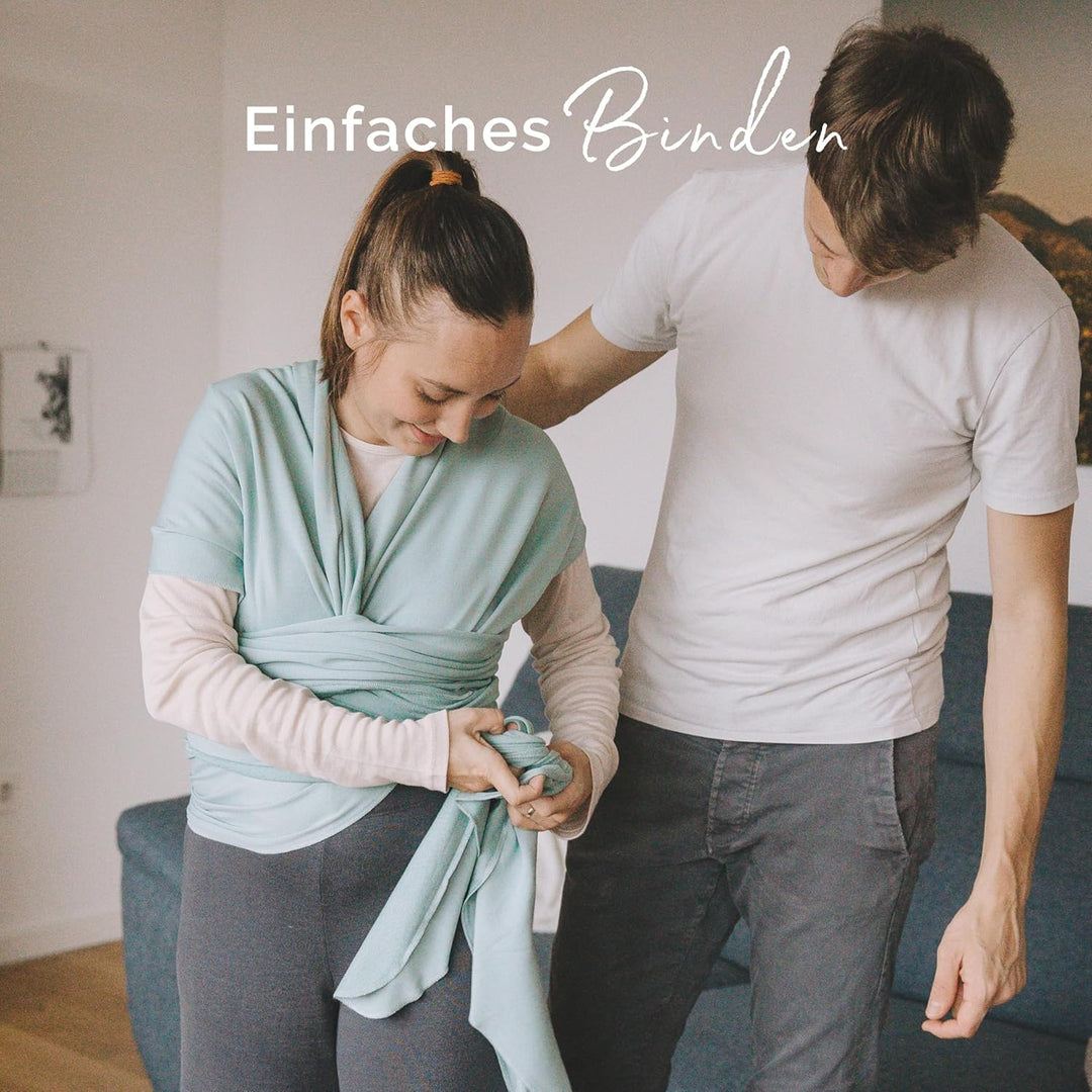 Boba Babytragetuch ab Geburt bis 15 kg - Kuschelweiche &amp; Atmungsaktive Bambusviskose, Tragetuch Baby