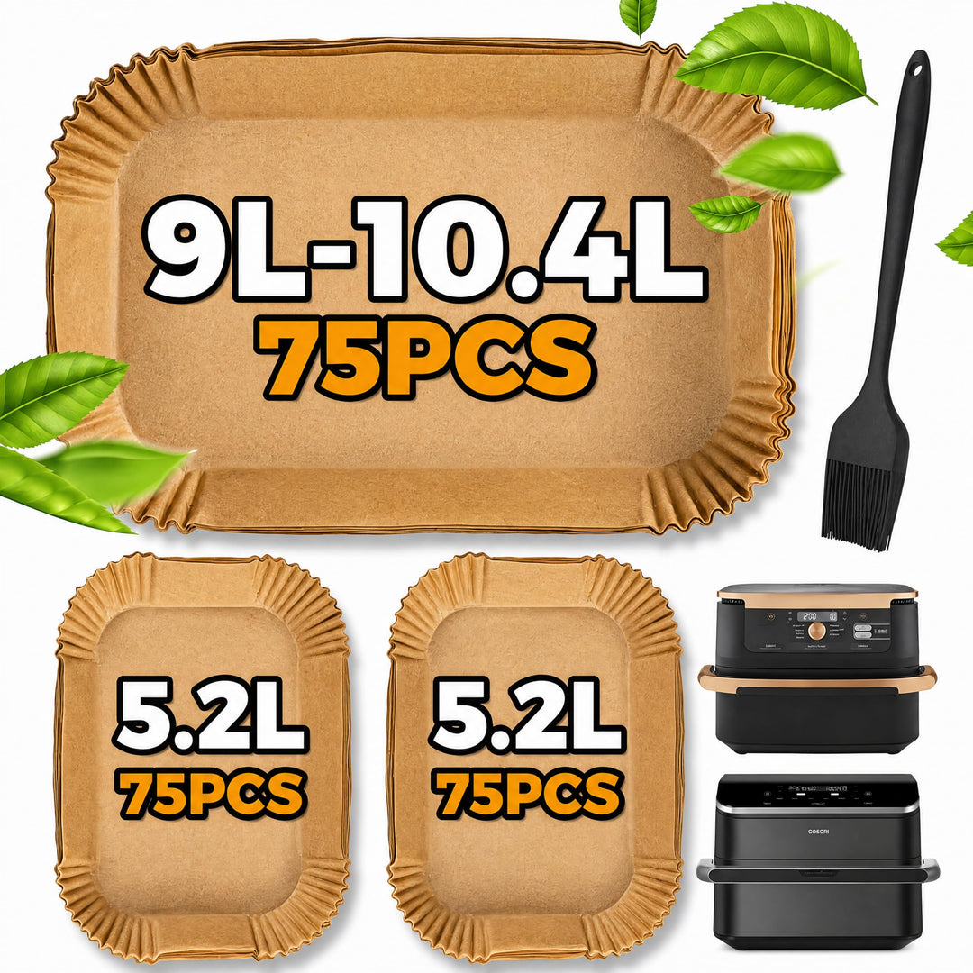 225 Stück Backpapier für Heissluftfritteuse Ninja Foodi Flexdrawer AF500EU 10,4L, Hot Air Fryer Acce