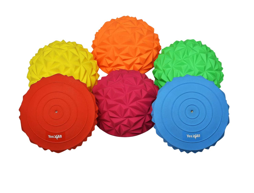 Yes4All Balance Igel 6X Set Balance Pods; Balance-Igel Ø 16 cm; Balance-Halbball in drei Formen für