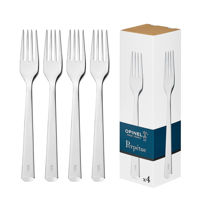 Opinel Schachtel mit vier Gabeln Perpétue aus Edelstahl, leicht zu reinigen, praktisch, 254616