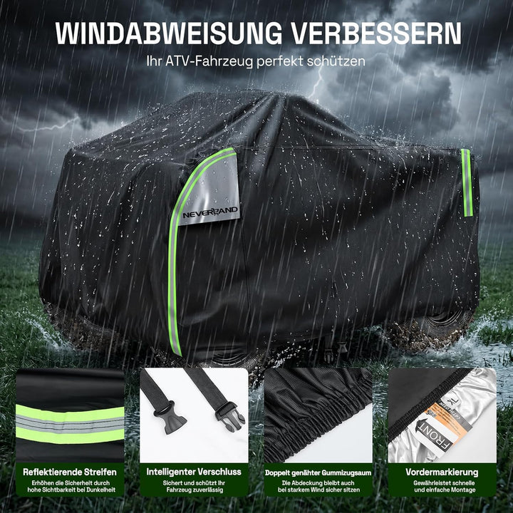 NEVERLAND Quad ATV Abdeckplane Abdeckung - Quad Wasserdicht Abdeckung Quad Cover Phosphoreszierend W