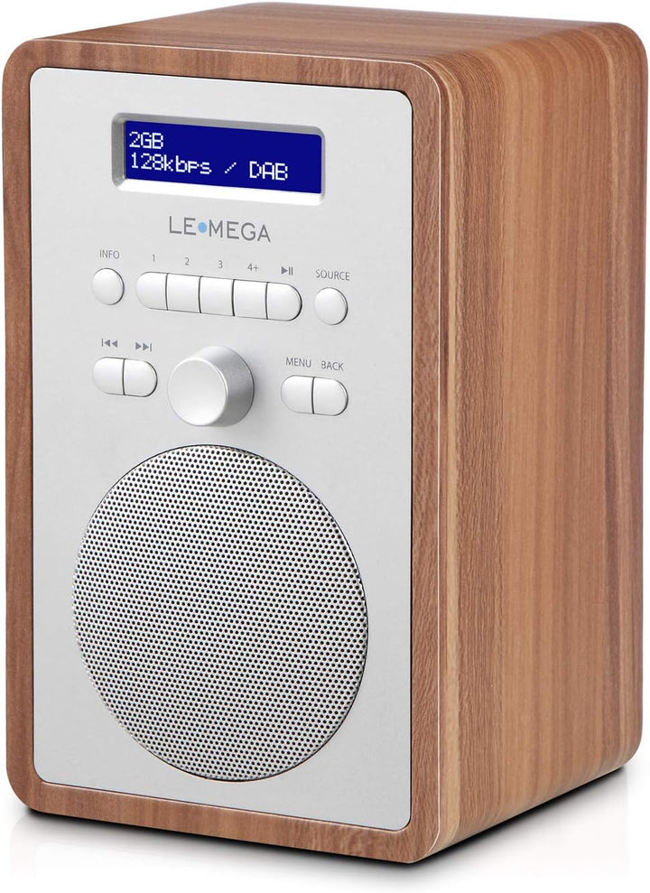 LEMEGA CR2+ DAB/DAB+ Digitalradio,UKW-Digitalradio,DAB-Radio Netzbetrieben,Doppelter Wecker,Küchen-S