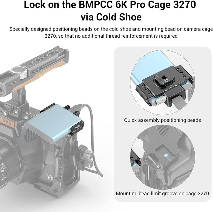 SMALLRIG SSD Halter Halterung nur für T5/T7 SSD Funktioniert für BMPCC 6K PRO Kamera und für BMPCC 6