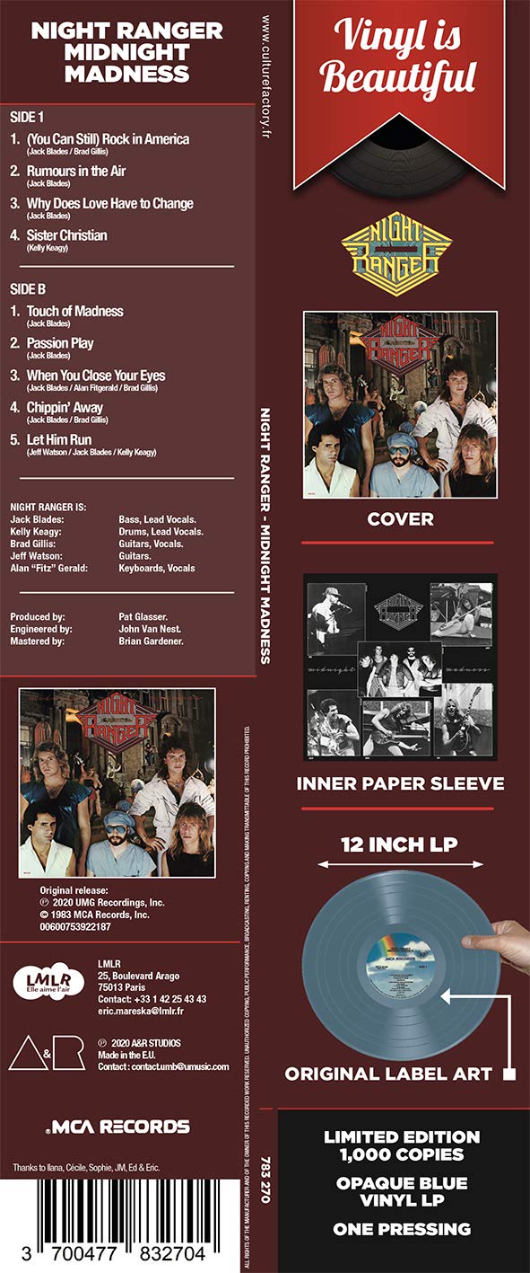 Midnight Madness, Vinyl