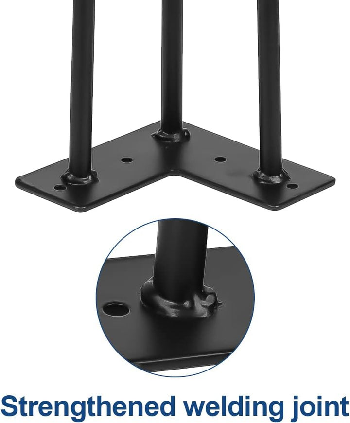 Ikodm 4er Set Haarnadel Tischbein, Hairpin Legs 15cm Möbelfüsse, Möbelbeine Austauschbare Tisch & Sc