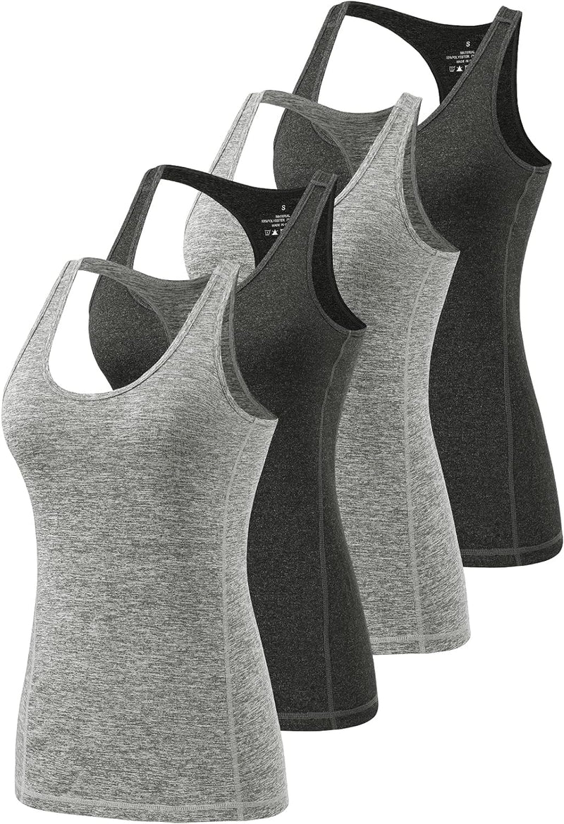 vislivin Sport-Tanktops für Damen Racerback Yoga Athletic Tanks Frauen Lauftraining Gym Unterhemd -