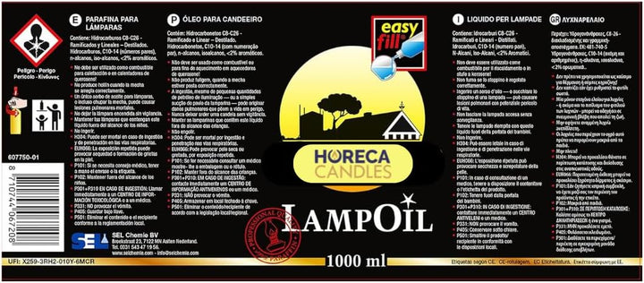HORECA CANDLES Flüssigwachs - 3x1L, 99% Paraffine Lampenöl, Rauch- und Geruchsfrei, Ideal für Kerzen