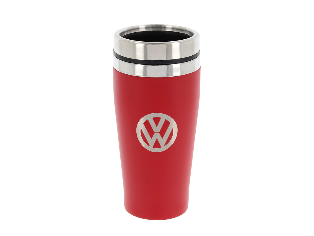 BRISA VW Collection - Original Volkswagen Isolierter Edelstahl Thermo-Becher (Doppelwandig/450ml/Rot