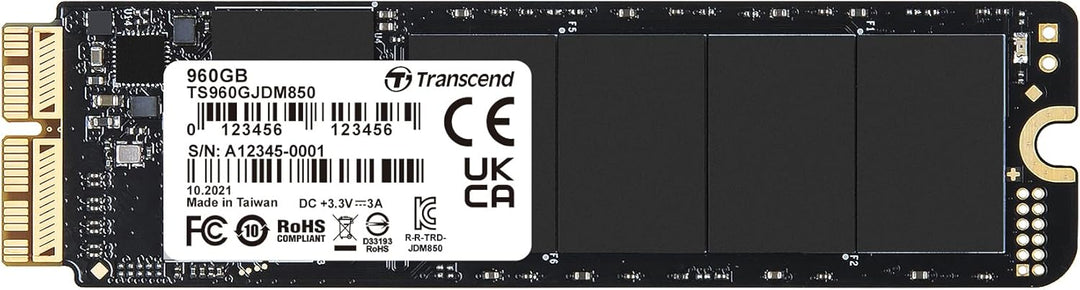 Transcend 960 GB JetDrive JDM 850 NVMe™ PCIe™ Gen3 x4 SSD TS960GJDM850 960GB Ohne Thunderbolt-Gehäus