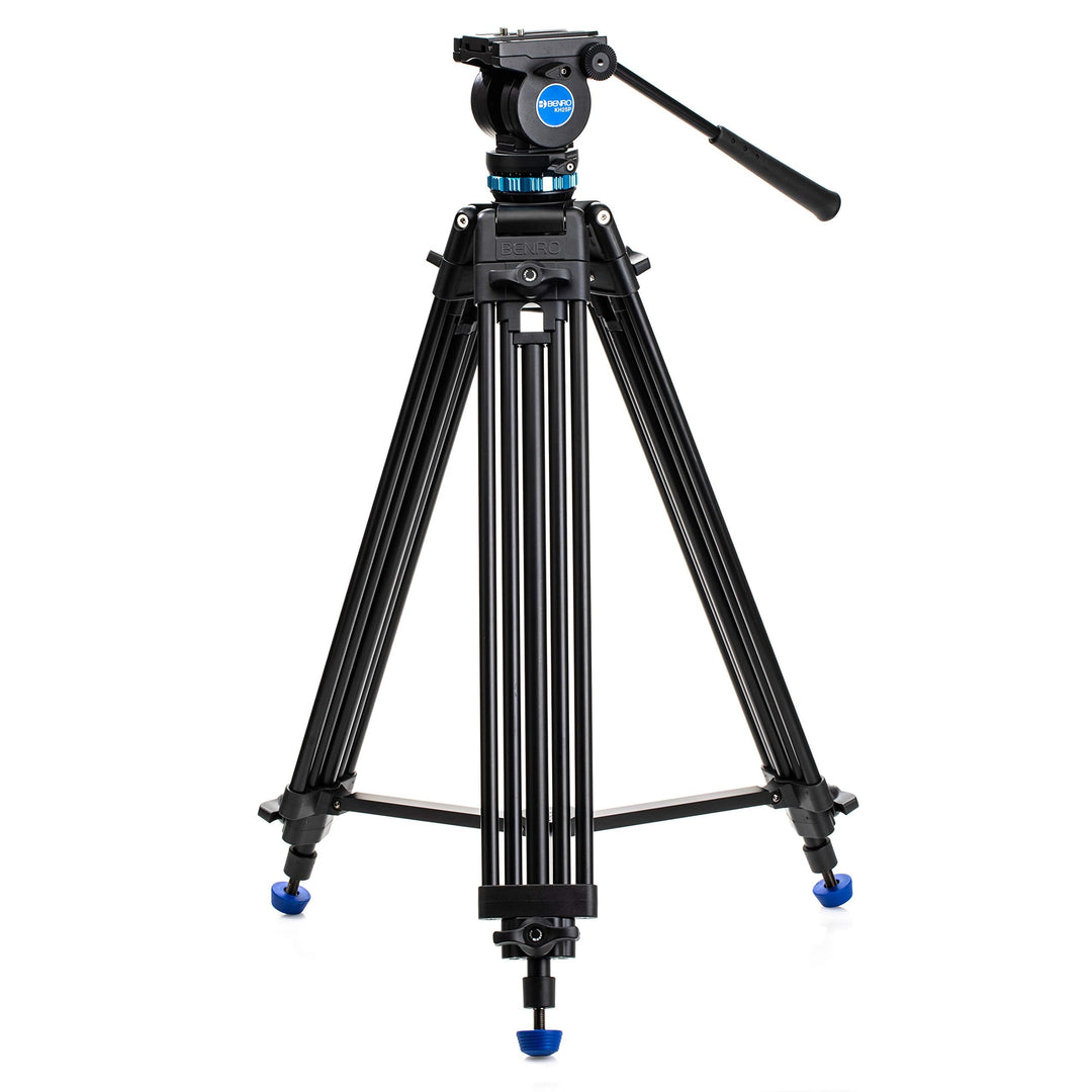 Benro KH25P Video Tripod with Head, 5kg Payload, Continuous Pan Drag, Anti-Rotation Camera Plate, ma