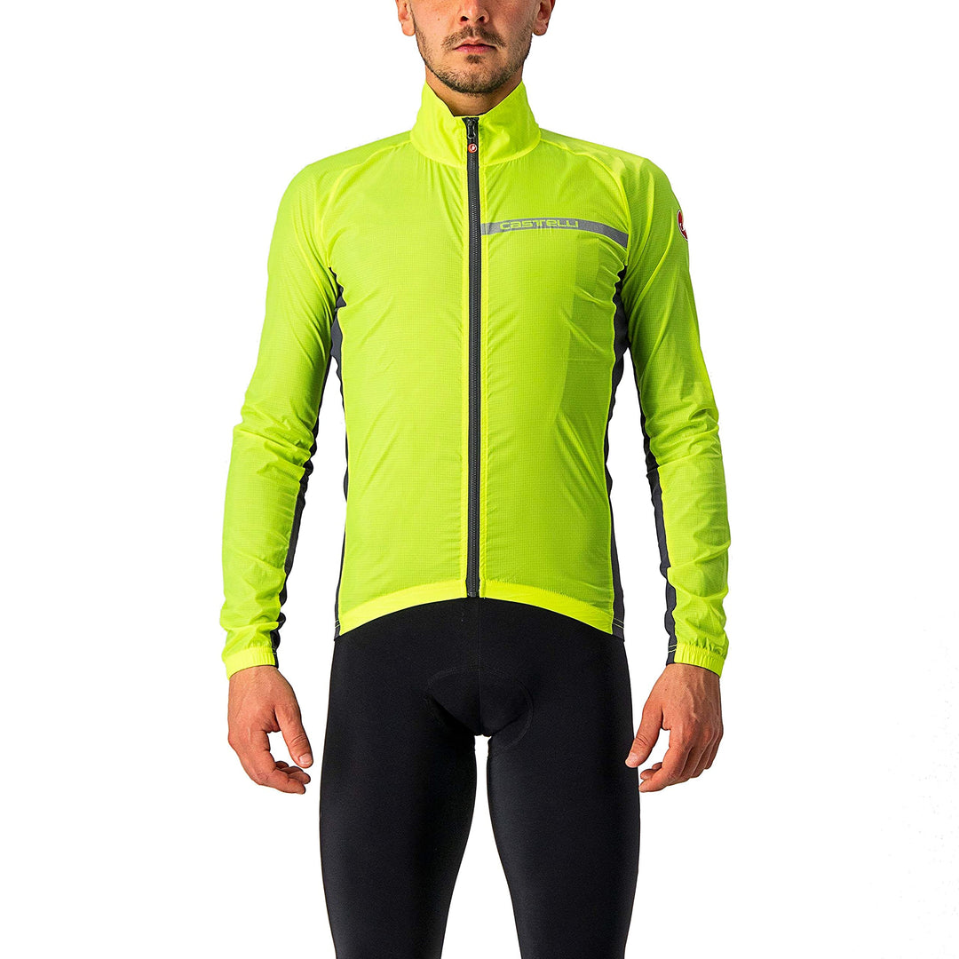 CASTELLI Herren Squadra Stretch Jkt Jacket L Gelbes Fluo/Dunkelgrau