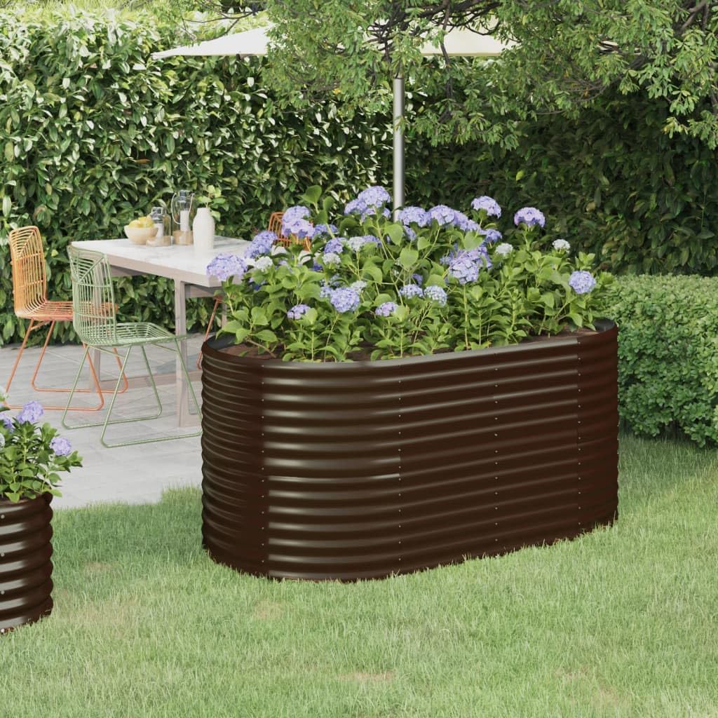 vidaXL Hochbeet, Wetterfestes Hochbeet für Garten Balkon Terrasse, Kräuterhochbeet zum Selber Bauen,