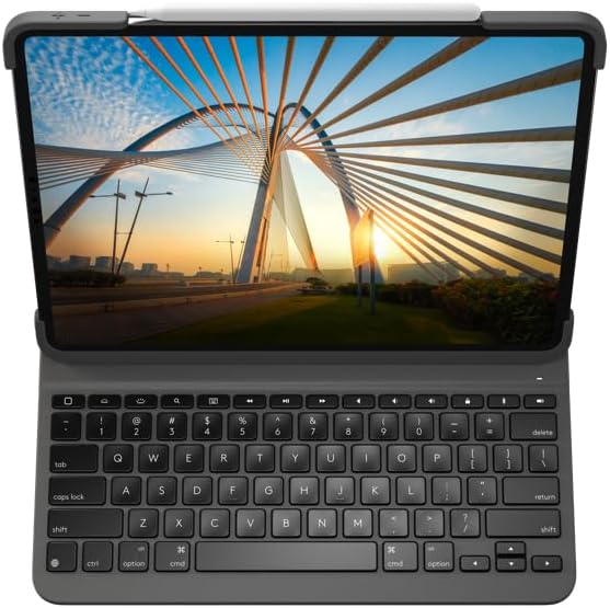 Logitech SLIM FOLIO PRO Bluetooth-Tastatur-Case mit Hintergrundbeleuchtung für iPad Pro 11 Zoll (1.