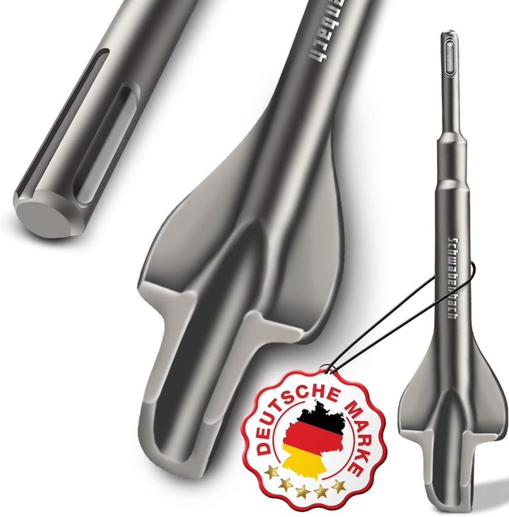 SCHWABENBACH ® Flügelmeissel SDS Plus 60 x 250mm - Ideal zum Kabelkanäle ziehen und Verteiler- / Ste