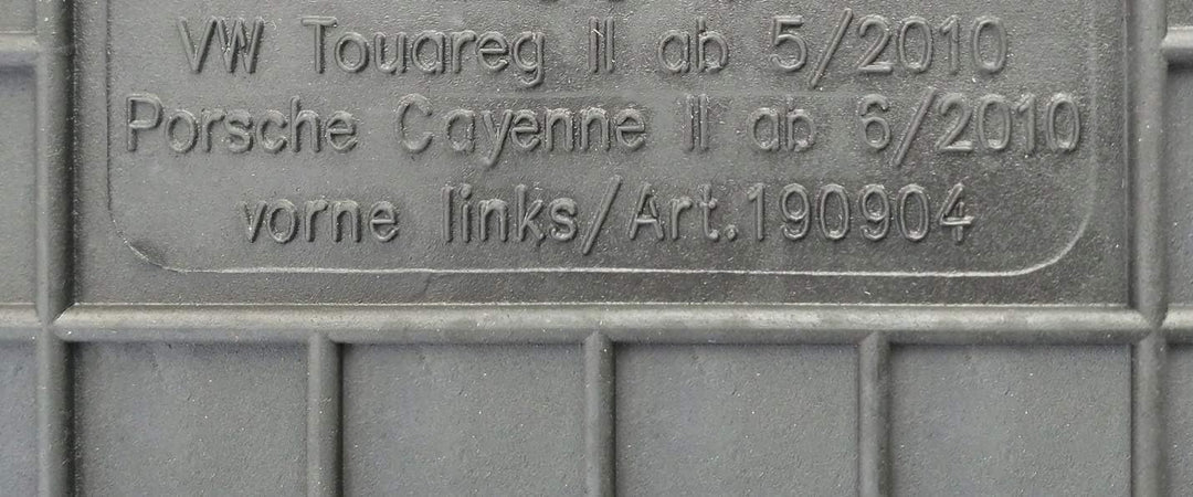 Fussmatten Vorne, Hinten + Tunnel Matte 5er Set für VW Touareg 2 2010-2018 7P Gummi Gummimatten Vorn