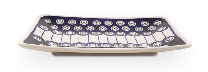 Bunzlauer Keramik Sushi-Teller klein 21,7x15x2,5 cm, Dekor 8
