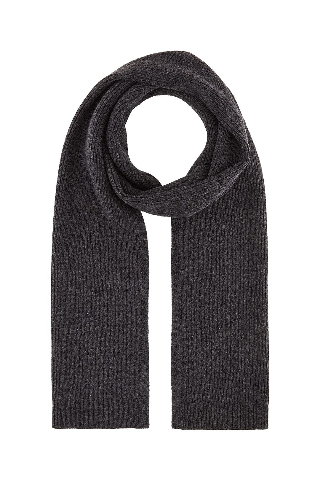 TOM TAILOR Herren Basic Winterschal mit Wolle Einheitsgrösse 10617-Black Grey Melange, Einheitsgröss