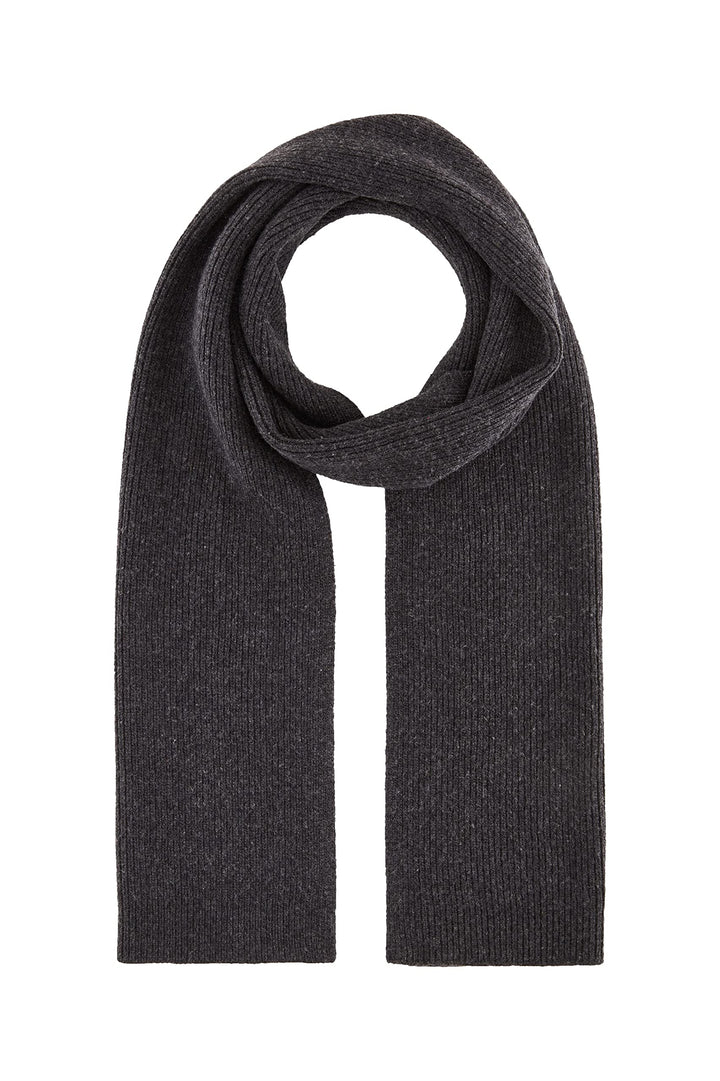 TOM TAILOR Herren Basic Winterschal mit Wolle Einheitsgrösse 10617-Black Grey Melange, Einheitsgröss