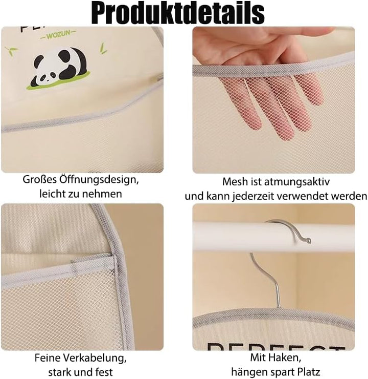 MIUPOO Kleiderschrank Organizer Hängend, Oxford Cloth Space Saver Bag for Bra Underwear Underpants S
