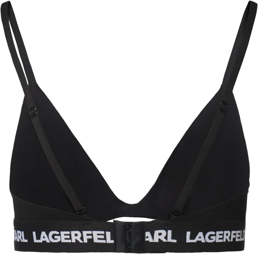 KARL LAGERFELD Damen Karl Lagerfeld Damen Logo Guckloch-Bh XS Schwarz, XS Schwarz