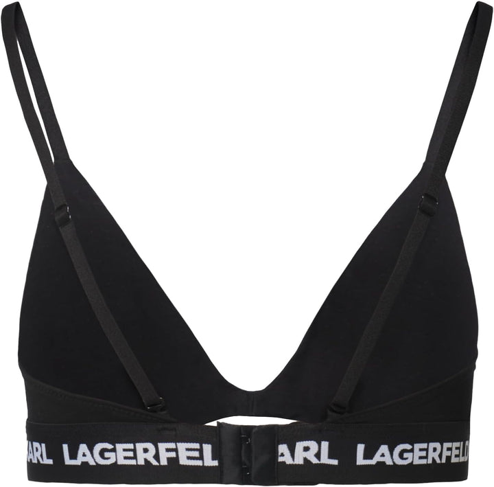 KARL LAGERFELD Damen Karl Lagerfeld Damen Logo Guckloch-Bh XS Schwarz, XS Schwarz