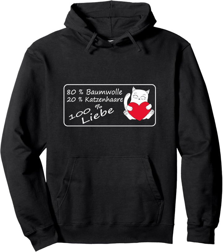 Baumwolle Katzenhaare - Spuren Von Katze - Cat Sprüche Pullover Hoodie