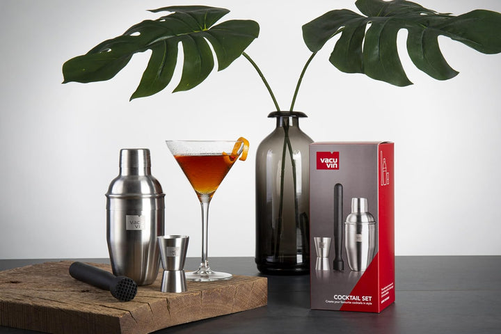 Vacu Vin Cocktail Set - 3 wesentliche Werkzeuge für das Bartender-Set - Mixologen und Home-Bar-Enthu