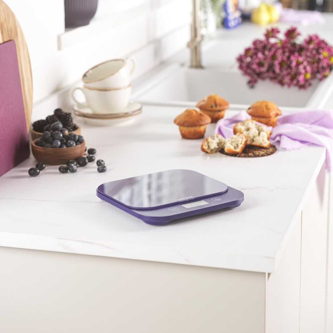 Salter British Bakes Digitale Küchenwaage – Hohe Kapazität von 10 kg, misst Flüssigkeiten, wasserdic