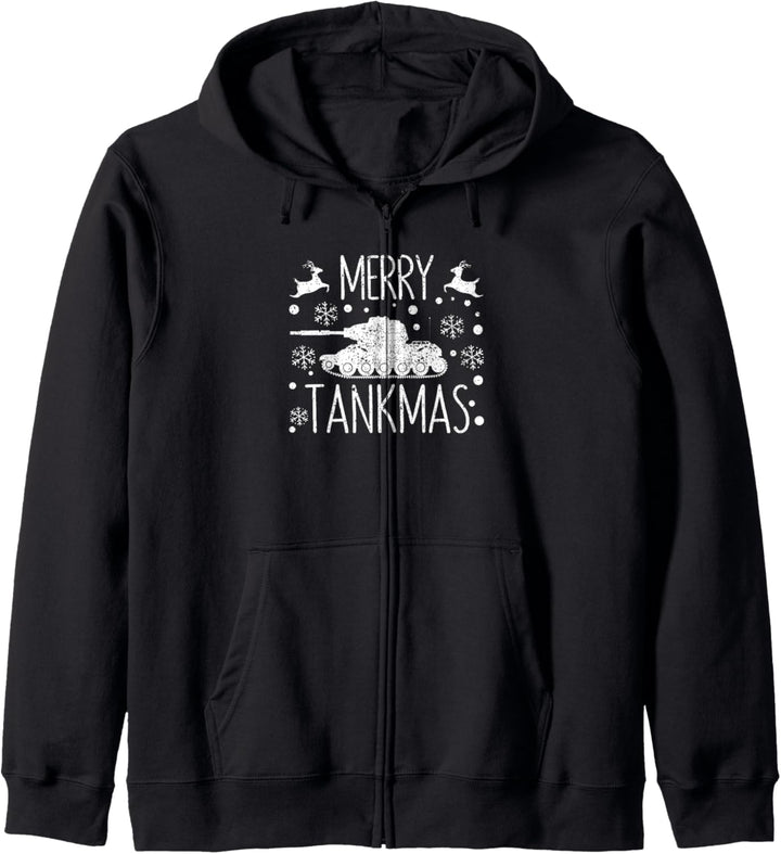 Panzer Weihnachten Kampfpanzer Militär Soldat Merry Tankmas Kapuzenjacke