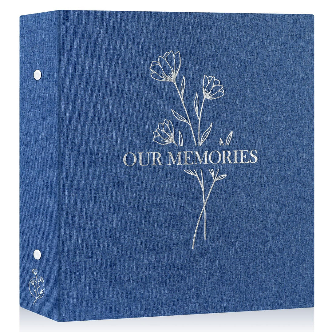 Lanpn Fotoalbum 10x15 1000, Extra Grosses XXL Leinen OUR MEMORIES Einstecken Einsteckalbum für Hoch