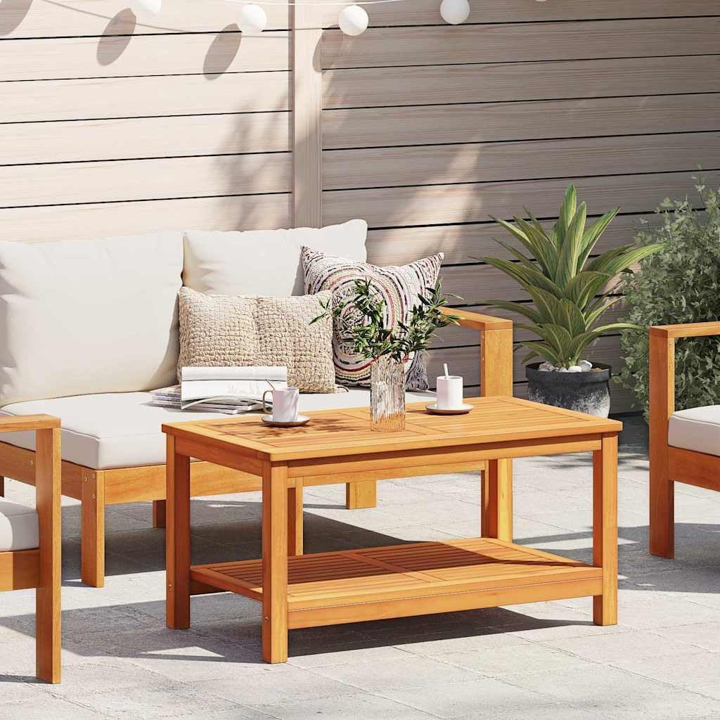 vidaXL Beistelltisch Braun 90 x 50 x 45 cm Massivholz Akazie, Stylische, rustikale Aufbewahrung für