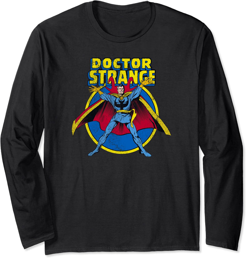 Marvel Comics Retro Doctor Strange Vintage Sorcerer Logo Langarmshirt