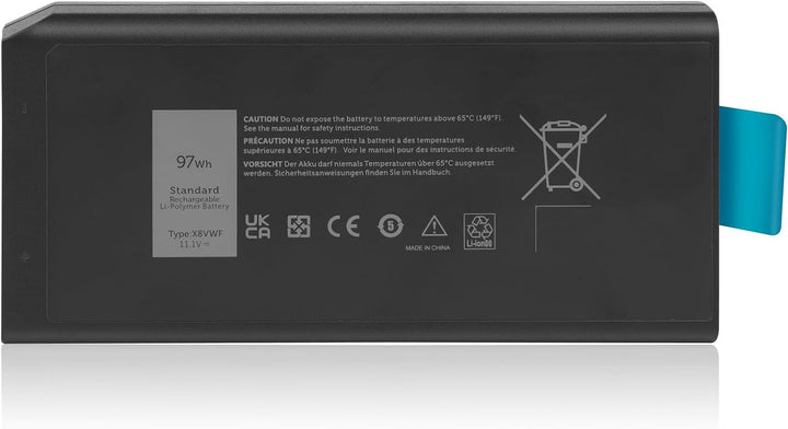 ASUNCELL 97Wh X8VWF Laptop Akku für Dell Latitude 14 Rugged 5404 5414 E5404 Rugged Extreme 7404 7414