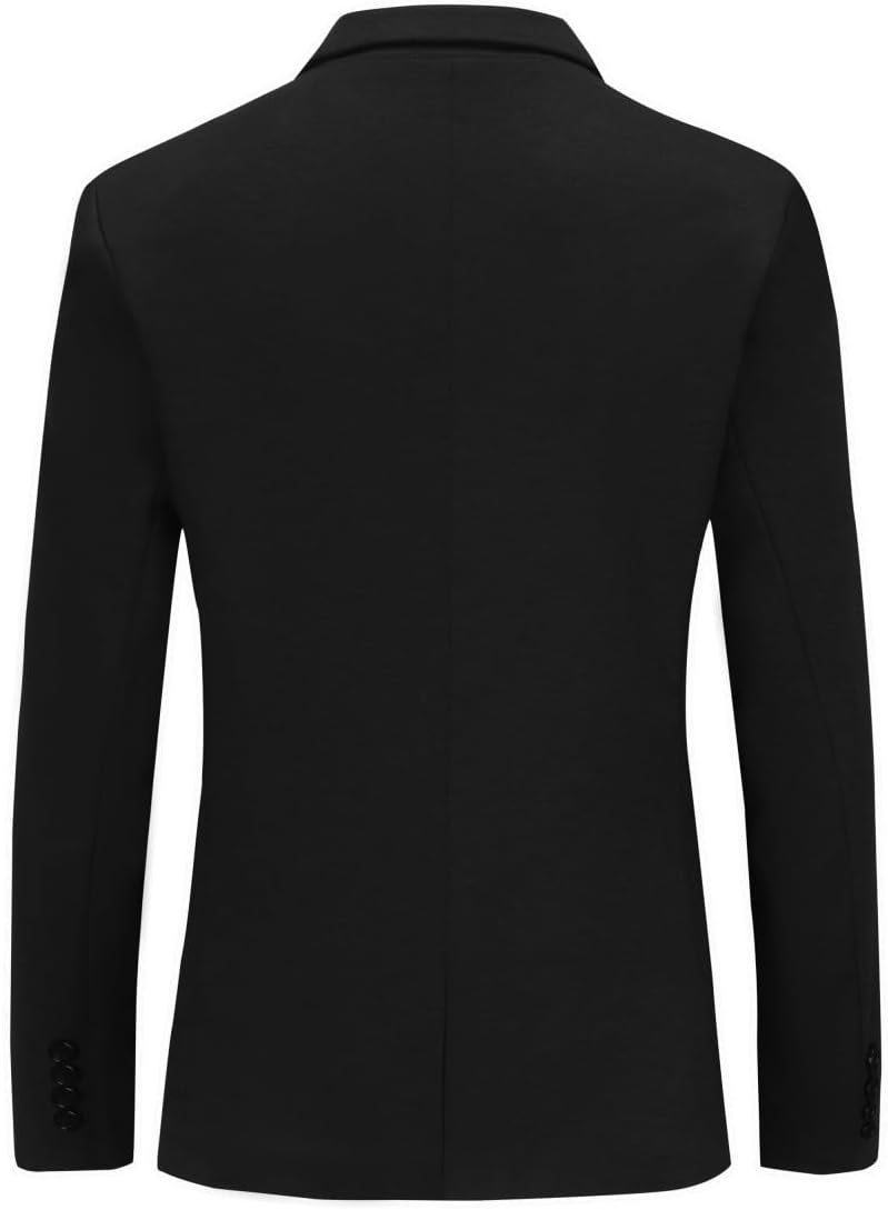Allthemen Herren Sakko Baumwolle Stretch EIN Knopf Slim Fit Blazer Sportlich Freizeit Anzugjacke Lei