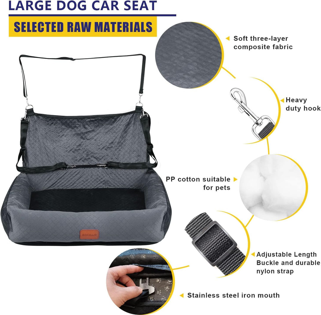 Hundeautositz für grosse/mittelgrosse Hunde,Hundeauto-Reisebett,bequem und sicher;Mehrzweck-Design–k
