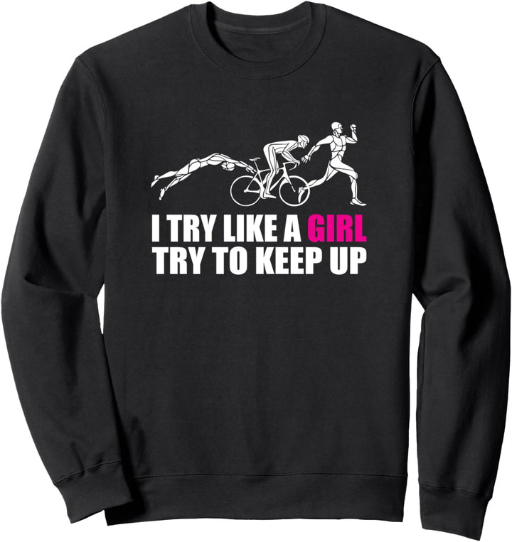Triathlet Fahrrad Laufen Schwimmen - Ausdauersport Triathlon Sweatshirt