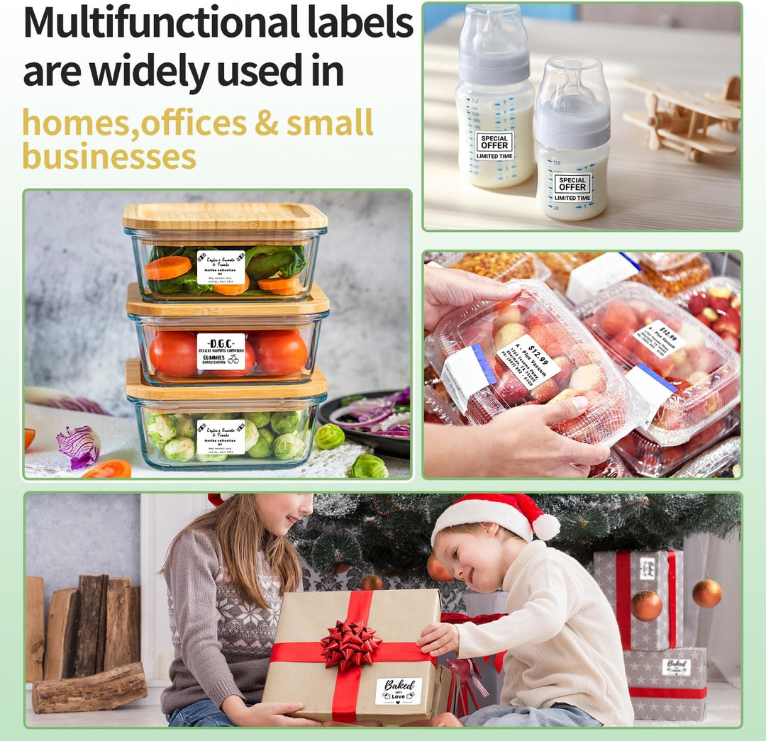 Phomemo 6 Rollen M110 Etikett, 6 Rollen M110/M110S/M120/M200/M220/M221 Thermopapier – 1,57" x 1,18"