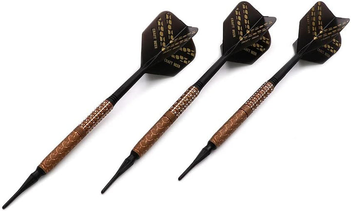 CUESOUL Soft Tip 90% Tungsten Dart Set mit Ölfarbe Finish und ROST Flights 21g handgemachtes bier, 2