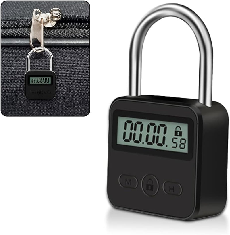 Aoreun Digitale Zeitschloss, Smart Time Lock mit LCD-Display, Wiederaufladbares USB Sicherheits Vorh