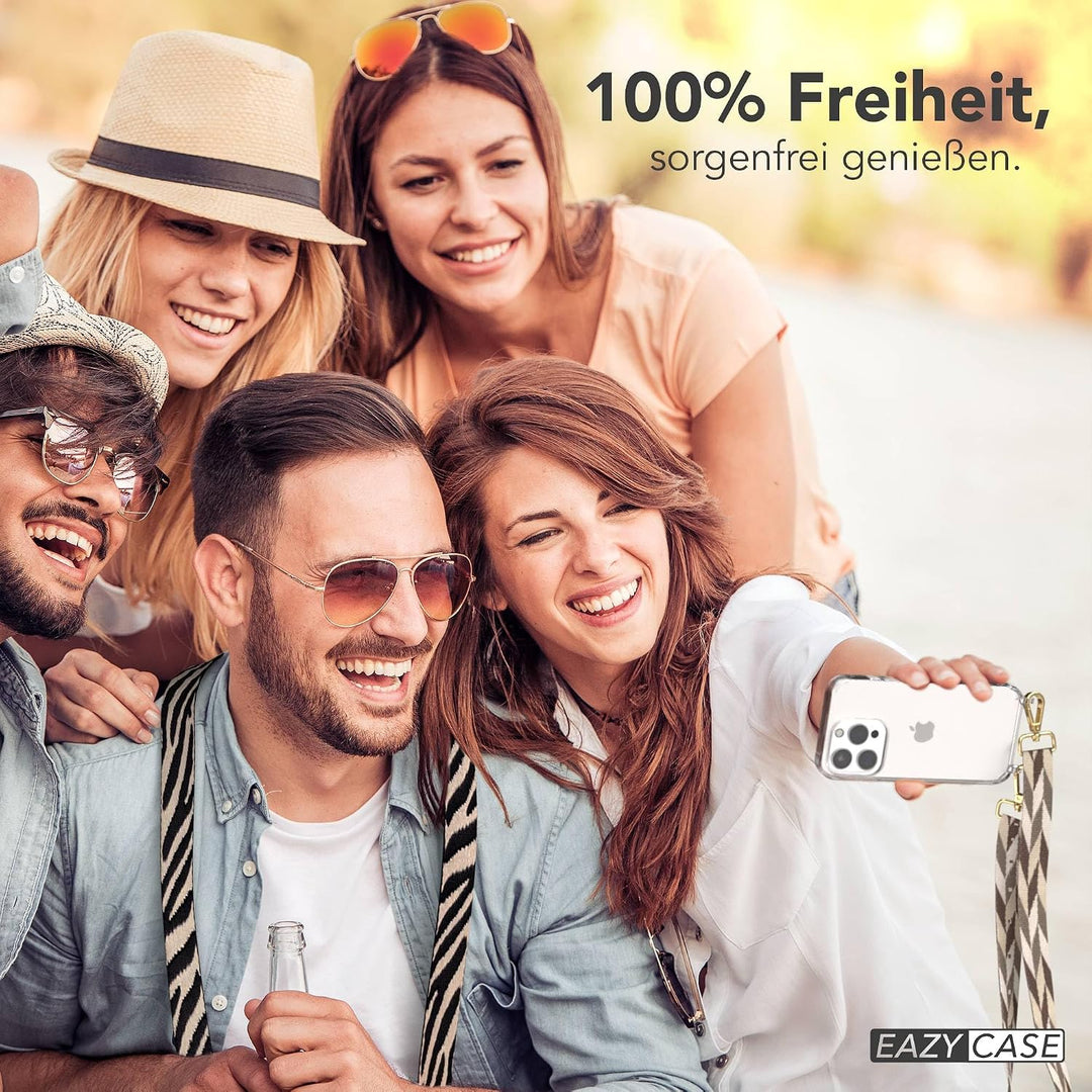 EAZY CASE Handykette - Verstellbares Taschenband kompatibel mit iPhone 15 Pro, Schulterriemen, Handy