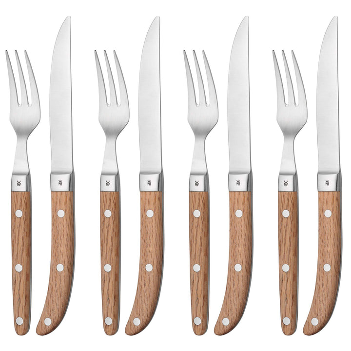 WMF Ranch Steakbesteck 8-teilig, für 4 Personen, Besteck Set, Steakgabel, Steakmesser, Spezialklinge