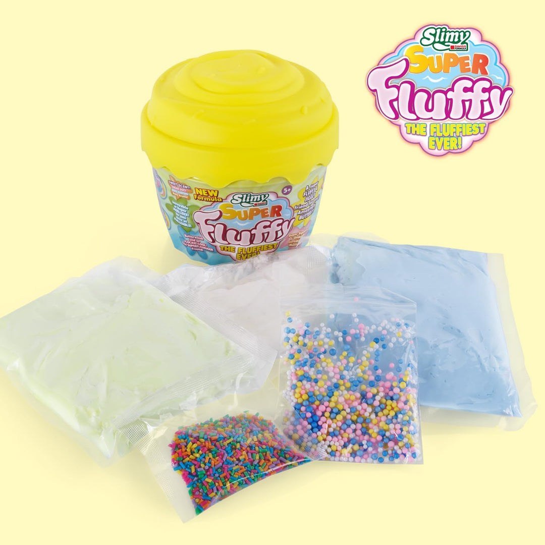 SLIMY Super Fluffy 300g Spielmasse im Cup Cake-Becher - der flaumigste Original Slimy Slime, lustig