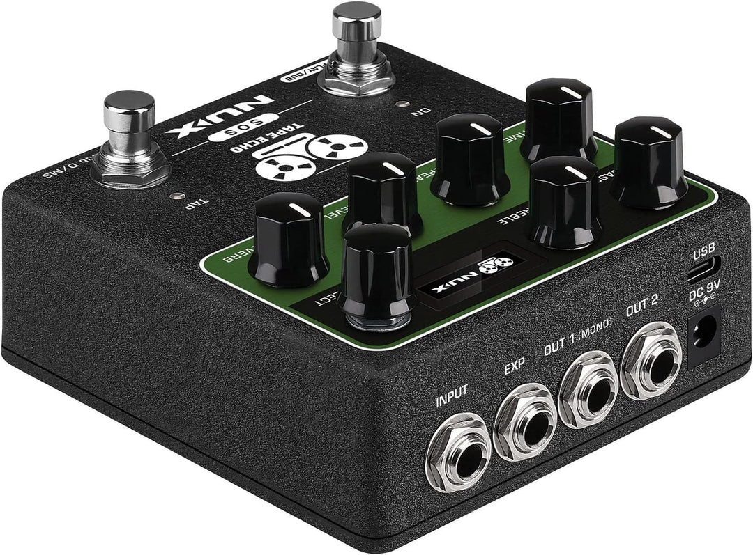 NUX - NDD7 – Tape Echo Pedal mit Midi, Grün