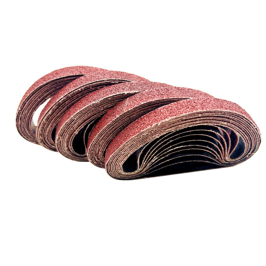 Senmai Tools 60 Stück Schleifband 10 x 330 mm, (grit 40 60 80 120 150 240) Fingerschleifer professio